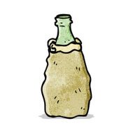 bottle in paper bag