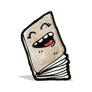 happy book cartoon