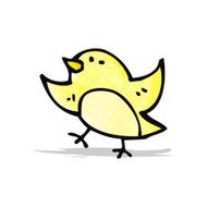 cartoon little bird doodle N2