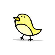 cartoon little bird doodle N3