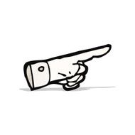 cartoon pointing hand N8