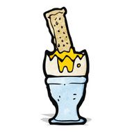 boiled egg breakfast cartoon