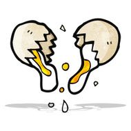 cartoon cracked egg