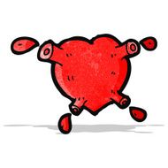 cartoon blood pumping heart