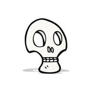 spooky skull symbol cartoon N2