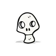 spooky skull symbol cartoon N3