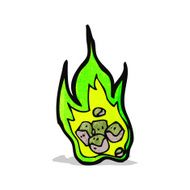 cartoon glowing flame