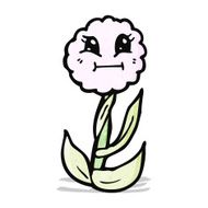friendly flower cartoon character
