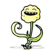 friendly flower cartoon character N2