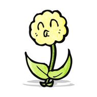 friendly flower cartoon character N3