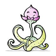 friendly flower cartoon character N4