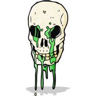 spooky skull symbol cartoon N5
