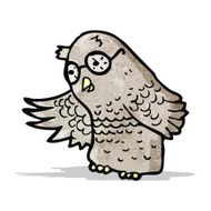cartoon wise owl