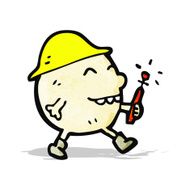 cartoon nuclear technician