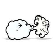 cartoon blowing cloud