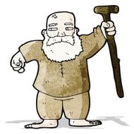 cartoon biblical style father man