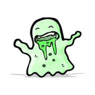 gross slimy ghost cartoon
