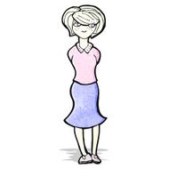 cartoon blond woman N10