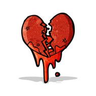 blood splattered heart cartoon N4
