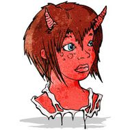 cartoon devil girl