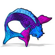 cartoon japanese fish tattoo N3