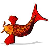 cartoon japanese fish tattoo N7