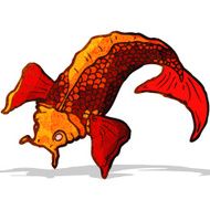 cartoon japanese fish tattoo N10