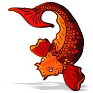 cartoon japanese fish tattoo N12