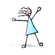 cartoon stick woman N2