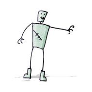 halloween frankenstein stick man