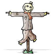 cartoon scary scarecrow