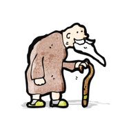 cartoon elderly man