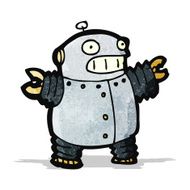 cartoon happy robot
