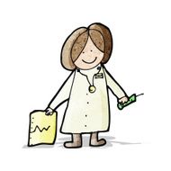 child's drawing of a friendly doctor