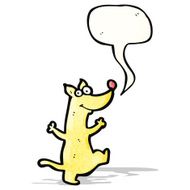 cartoon dog with speech bubble N20