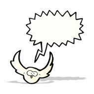 cartoon hooting owl