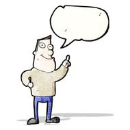 carton man explaining his idea