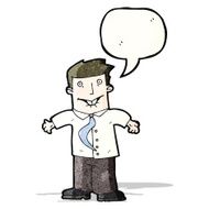 Cartoon Man Shrugging Shoulders N18