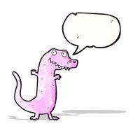 cartoon dinosaur with speech bubble N46