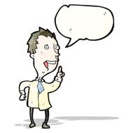 cartoon talking office man