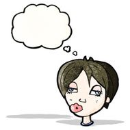 cartoon confused woman N26