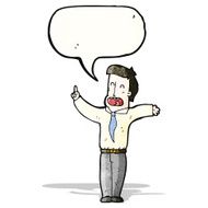 cartoon businessman talking