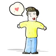 cartoon man in love N17