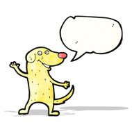 cartoon dog with speech bubble N21