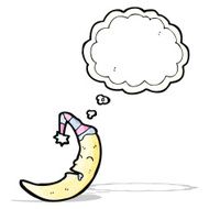 cartoon moon sleeping