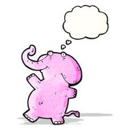 cartoon elephant with thougth bubble N2