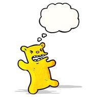 cartoon angry little teddy bear