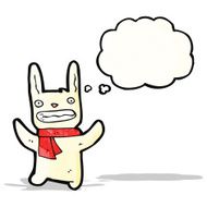cartoon rabbit with thought bubble N98
