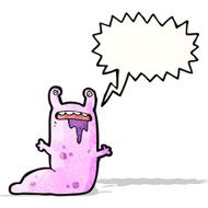 cartoon alien slug monster N5