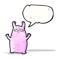 cartoon alien slug monster N6